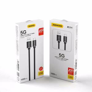 Dudao USB - USB Type C kabelis Super Greitas Įkrovimas 1 m, juodas (L5G-Black)