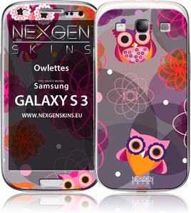 Nexgen dekoratyvinis 3D efekto lipdukas, skirtas Samsung Galaxy S3, „Owlettes 3D“