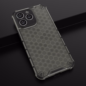Honeycomb dėklas telefonui iPhone 14 Pro Max šarvuotas hibridinis dangtelis skaidrus