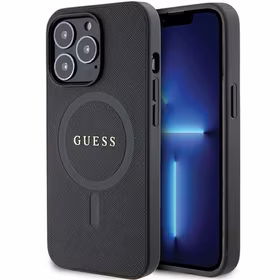 Guess GUHMP13XPSAHMCK iPhone 13 Pro Max 6.7" juodas/juodas hardcase Saffiano MagSafe