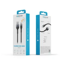 Forever lankstus kabelis USB - USB-C 1,0 m 3A juodas