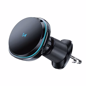 Wozinsky WCT5-6S2Y magnetic wireless car charger and holder (MagSafe 15W) for ventilation grille black