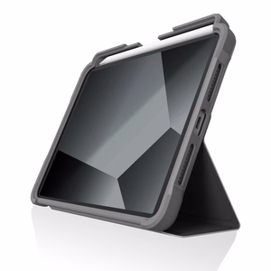 STM Dux Plus sustiprintas dėklas su Apple Pencil laikikliu, skirtas iPad mini (A17 Pro, 2024) / iPad mini 6 (2021), MIL-STD-810H, juodas