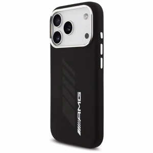 AMG silikoninis Oversize Rhombs MagSafe dėklas iPhone 17 Pro - juodas