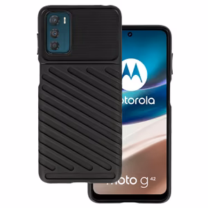 Thunder dėklas telefonui Motorola Moto G42 juodas