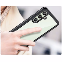 Kosmoso dėklas su gelio rėmu Samsung Galaxy S24 FE - juodas