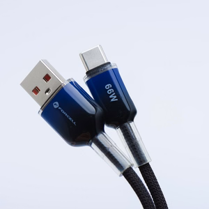 FORCELL F-ENERGY C352 kabelis USB A į Type C QC4.0 3A 66W Gradientinis 1 m juodas