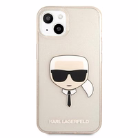 KARL LAGERFELD KLHCP13SKHTUGLGO IPHONE 13 MINI 5.4 "auksinis/auksinis dėklas GLITTER KARL`S HEAD