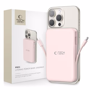 Powerbank Tech-Protect PB31 LifeMag MagSafe 10000 mAh - pink