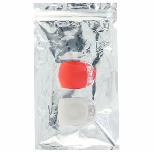 Setty dviračių žibintų silikono rinkinys priekinis baltas + galinis raudonas LR-01