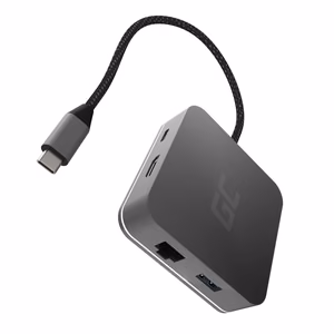 Green Cell AK61 knyginių kompiuterių dokas / jungčių replikatorius USB 3.2 Gen 1 (3.1 Gen 1) Type-C Sidabras