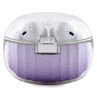 Guess Glitter Gradient TWS Bluetooth ausinės su ENC įkrovimo stotimi - violetinės