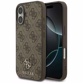 GUESS dėklas telefonui IPHONE 17, suderinamas su MagSafe GUHMP17SP4SM4MW (PU 4G Small 4G ir Classic), rudas