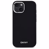 DKNY Paprastas logotipas Magnetinis dėklas telefonui iPhone 15 Plus - juodas