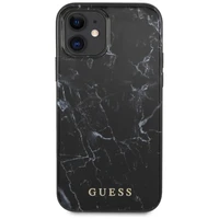 Guess Marble dėklas telefonui iPhone 12 mini - juodas