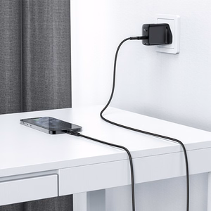 Acefast C4-01 Lightning - USB-C PD kabelis 30W 3A 480Mb/s 1.8m - juodas