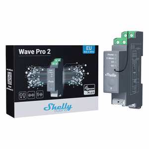 Shelly Qubino Pro 2 DIN bėgio relė, 2 kanalų, Z-Wave