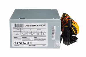 iBox CUBE II maitinimo blokas 500 W 20+4 pin ATX ATX sidabrinis