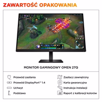 HP OMEN žaidimų monitorius su 27 colių QHD 180 Hz ekranu – 27q G2
