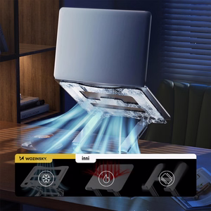 Wozinsky WRS-CPY75DSS aliuminis nešiojamojo kompiuterio ir planšetės stovas + nemokamas išmaniojo telefono stovas - sidabrinis