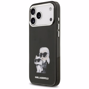 Karl Lagerfeld IML Aquarelle Karl & Choupette & Logo Magnetinis dėklas telefonui iPhone 17 Pro Max - juodas