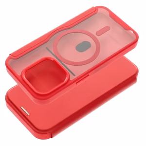 SMART MAG knygos tipo dėklas, suderinamas su MagSafe, skirtas IPHONE 16 Pro Max, raudonas