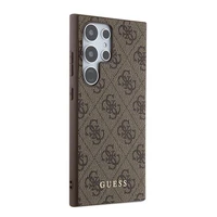 Guess 4G Metal Gold Logo dėklas telefonui Samsung Galaxy S24 Ultra - rudas