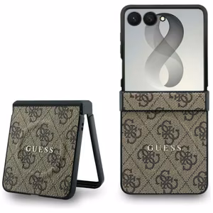 Rudas „Guess 4G Classic MagSafe“ dėklas, skirtas „Samsung Galaxy Z Flip8“