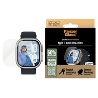 PanzerGlass Ultra-Wide Fit Ultra Apsauginis stiklas temperuotas Apple Watch Ultra 2 - skaidrus