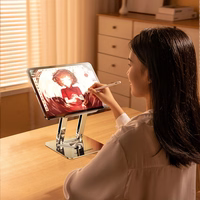 Wozinsky WRS-CPY84SS aliuminis nešiojamojo kompiuterio ir planšetės stovas + nemokamas išmaniojo telefono stovas - sidabrinis