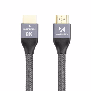 Kabelis (m) HDMI 2.1 8K 60 Hz 48 Gbps / 4K 120 Hz / 2K 144 Hz 2 m sidabrinis (WHDMI-20)