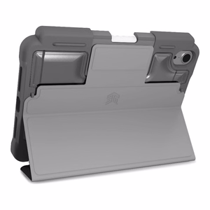 STM Dux Plus sustiprintas dėklas su Apple Pencil laikikliu, skirtas iPad mini (A17 Pro, 2024) / iPad mini 6 (2021), MIL-STD-810H, juodas
