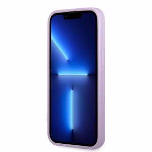 Guess GUHCP13LPS4MU iPhone 13 Pro / 13 6.1" violetinis/violetinis kietas dėklas Saffiano 4G mažas metalinis logotipas