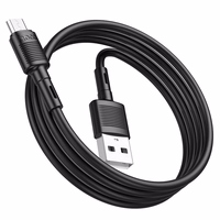 USB kabelis Hoco X83 USB-A to MicroUSB 1.0m juodas