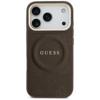 Guess Peony Hot Stamp MagSafe dėklas telefonui iPhone 17 Pro - rudas