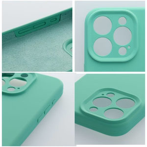 Dėklas telefonui silikoninis 2mm IPHONE 15 Pro Max mėtinai žalias
