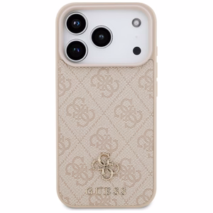 Guess 4G Small Classic Logo MagSafe dėklas iPhone 18 Pro / 17 Pro – rožinis