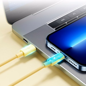 USB laidas Joyroom S-2024M13 geltonas Type-C / Lightning 200cm (iki 20W)