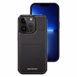3in1 Piniginės dėklas su stovu iPhone 13 Pro MagSafe RFID Blokatorius Dux Ducis Rafi Mag - juodas