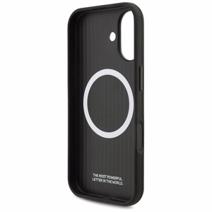 BMW M FW metalinis logotipas MagSafe dėklas iPhone 17 - juodas