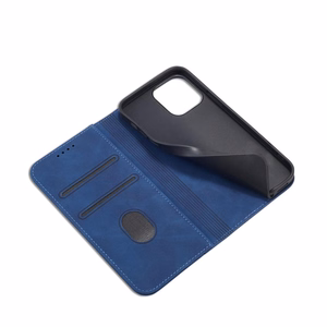 Magnet Fancy Case dėklas iPhone 14 Pro Max su flip cover wallet stand - mėlynos spalvos