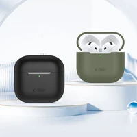Tech-Protect silikoninis dėklas Apple AirPods 4 ausinėms - pilkas