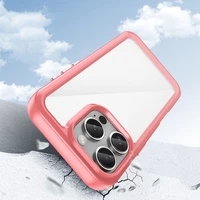 Outer Space dėklas telefonui su geliniu rėmeliu iPhone 16 Pro Max - raudonas