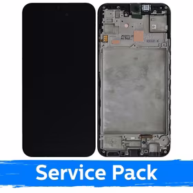 LCD ekranas suderinamas su Samsung A155 A15 4G / A156 A15 5G juodas su rėmeliu (Service Pack)