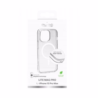 Puro TPU+PC dėklas "LITE MAG" su magnetine iPhone 16E, permatomas