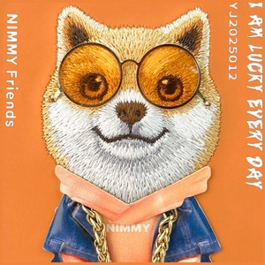 Nimmy Glasses Cool Dog deklas iPhone 17 Pro Max - oranzinis