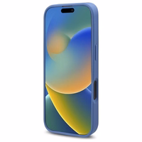 Guess 4G gėlių rašto Magnetinis dėklas iPhone 16 Pro - mėlynas
