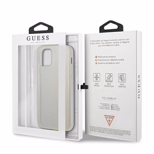 Guess GUHCP12M3D4GIRBL iPhone 12/12 Pro 6.1" перламутровый/перламутровый жёсткий чехол 4G 3D Pattern Collection