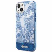 Guess GUHCP14MHGPLHB iPhone 14 Plus 6.7 "mėlynas/mėlynas kietas dėklas Porcelain Collection