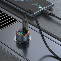 Automobilinis įkroviklis Hoco Z57A 30W USB-C/USB-A pilkas